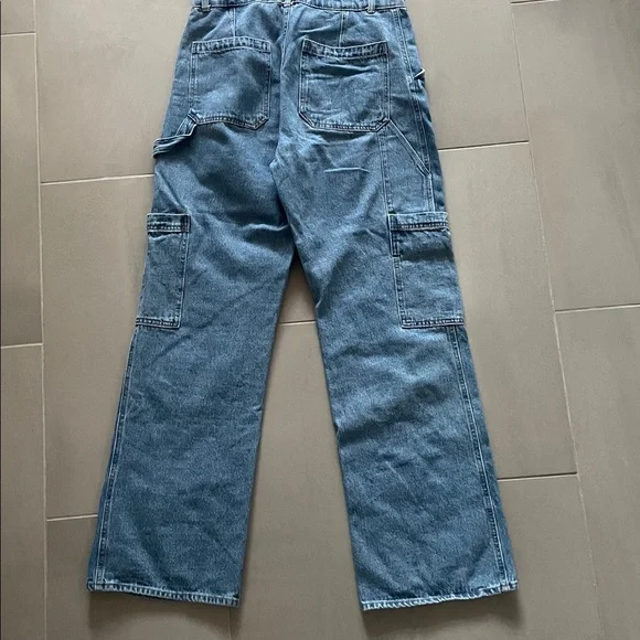 H&M  Cargo high waist wide leg jeans - Picture 11 of 16